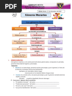 15 de Diciembre GÉNEROS LITERARIOS Y GUION TEATRAL