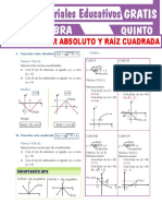 Función Valor Absoluto y Raíz Cuadrada para Quinto Grado de Secundaria