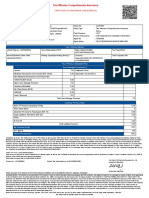 Two Wheeler-Comprehensive Insurance: Certificate of Insurance Cum Schedule