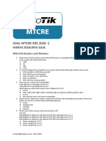 Soal Mtcre Des 2020 - 1 Hanya Soalnya Saja: Mikrotik Routers and Wireless