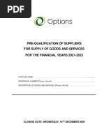 Pre-Qualification of Suppliers For Supply of Goods and Services For The FY 2021-2023 19628