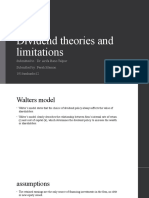 Dividend Theories and Limitations