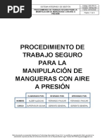 Sig-Pr-15 Procedimiento de Trabajo Seguro para Manipulacion de Mangueras Con Aire A Presion