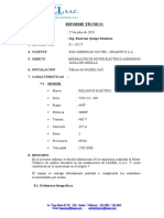 INFORME DE REPARACION - Motor de Asincrono Jaula de Ardilla de 300HP