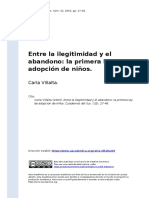 Carla Villalta (2003) - Entre La Ilegitimidad y El Abandono La Primera Ley de Adopcion de Ninos