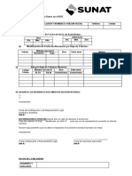 Solicitud de Modificacion de Datos Sunat