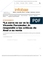 "La Zorra No Se Ve La Cola" - Vicente Fernández Jr. Respondió A Las Críticas de Anel A Su Novia - Infobae