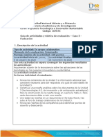 Guia de Actividades y Rúbrica de Evaluación - Unidad 3 - Caso 3 - Evaluación