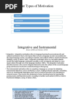 Different Types of Motivation