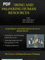 Acquiring and Preparing Human Resources