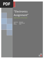 "Electronics Assignment": Application of Op Amp"