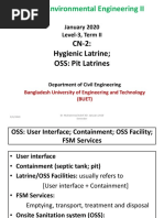 CE 333: Environmental Engineering II: CN-2: Hygienic Latrine OSS: Pit Latrines