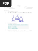 C# Basic Name: - SCORE: - Yr. / Section: - Date