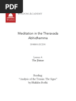 Meditation in The Theravada Abhidhamma: Isdom Cademy