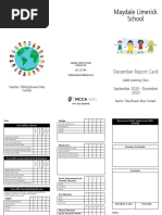 Maydale Limerick School: December Report Card