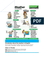 Vocabulary About The Weather in English 6th Od December