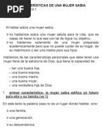 Características de Una Mujer Sabia