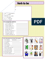 Re-Arrange The Sentence.: Write in The Correct Verb To Be