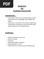 Handout On Nursing Education