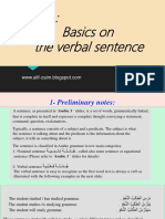 Basics On The Verbal Sentence: Arabic 5