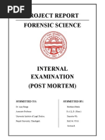 Project Report Forensic Science: Submitted To: Submitted by