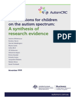 Full Report Interventions For Children On The Autism Spectrum A Synthesis of Research Evidence