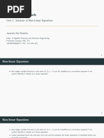 Numerical Methods: Unit 2: Solution of Non-Linear Equations