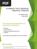 Dynamics That Underlie Creative Thinking