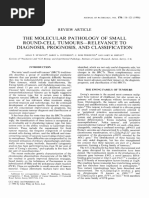 The Molecular Pathology of Small Diagnosis, Prognosis, and Classification Round-Cell Tumours-Relevance To