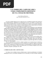 Las Torres Del Campo de Lorca Como Complemento Defensivo de Una Ciudad Frontera