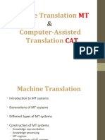 Machine Translation Computer-Assisted Translation