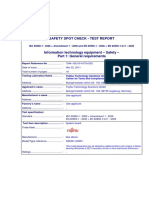 Safety Spot Check - Test Report: Fujitsu Technology Solutions GMBH Center For Tests and Compliance