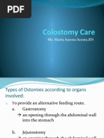 Colostomy Care: Ms. Maria Aurora Acosta, RN