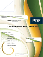 Les Opérations Avec L'étranger: Master: Management, Audit Et Contrôle/finance