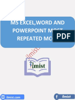 MS Excel Word Powerpoint MCQs