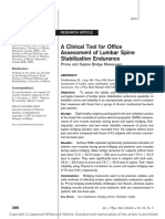 A Clinical Tool For Office Assessment of Lumbar Spine Stabilization Endurance PDF