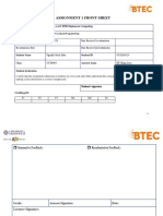 Assignment 1 Front Sheet: Qualification BTEC Level 5 HND Diploma in Computing