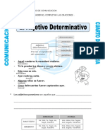 Ficha Adjetivos Determinativos para Cuarto de Primaria PDF