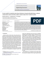 A New Model To Simulate Joint Shear Behavior of Poorly Detailed Beam-Column Connections in RC Structures Under Seismic Loads Part I-Exterior Joints