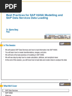 Best Practices For SAP HANA Modelling and SAP Data Services Data Loading