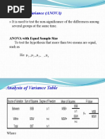 ANOVA of Unequal Sample Sizes