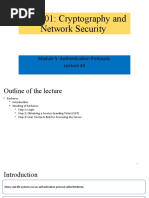 ECS401: Cryptography and Network Security: Module 5: Authentication Protocols