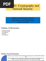 ECS401: Cryptography and Network Security