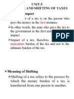 UNIT-5 Incidence and Shifting of Taxes: First