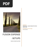 1) Oracle Fusion Expense - Setup Document