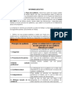 Empresa: Principio de Auditoria ¿Cómo Se Evidenciaría La Aplicación de Este Principio en Una Auditoría Liderada Por Usted?