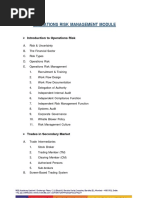 Operations Risk Management Module