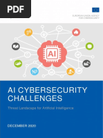 ENISA Report - Artificial Intelligence Cybersecurity Challenges PDF