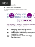 Thermodynamics: The First Law of Thermodynamics