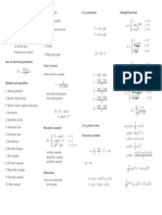 Celestial Mechanics Cheat Sheet